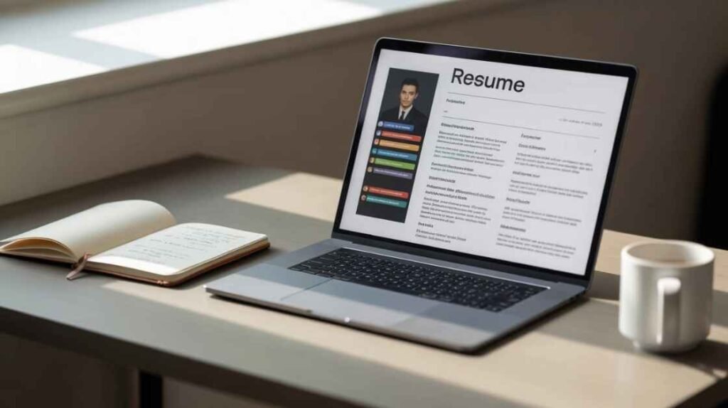 Resume example showing digital certificates section for job applications